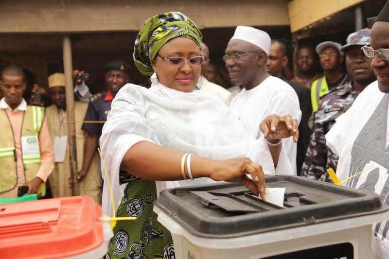 Nigeria's President-elect and his wife pictured casting their votes