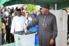 President Jonathan voting 