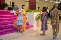 Bishop Mike Okonkwo Of TREM Rewards The Airport Cleaner At TREM Church Service Today