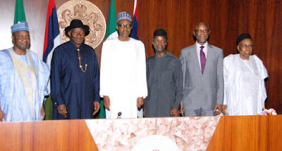 Photos And Full Text Of President Goodluck Ebele Jonathan's Remarks At The Presentation Of Handing-Over Notes To President-Elect Muhammadu Buhari