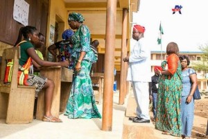 APC Governorship candidate in Lagos state Akinwunmi Ambode and his wife gets accredited 