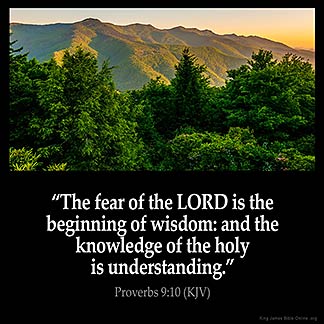 Proverbs_9-10-2: The fear of the LORD is the beginning of wisdom: and the knowledge of the holy is understanding