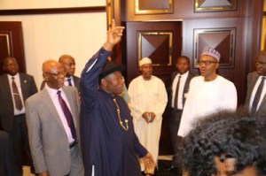 Photos And Full Text Of President Goodluck Ebele Jonathan's Remarks At The Presentation Of Handing-Over Notes To President-Elect Muhammadu Buhari