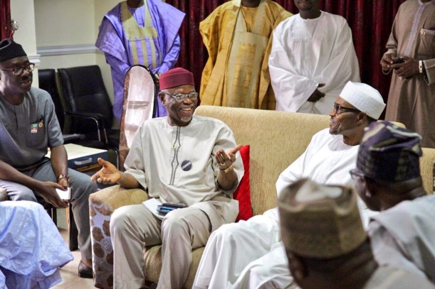 President Buhari Watching Final Results Of The 2015 Nigeria Presidential Election