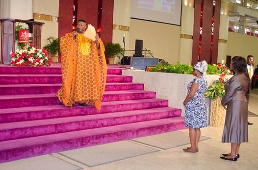 Bishop Mike Okonkwo Of TREM Rewards The Airport Cleaner At TREM Church Service Today