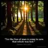 Matthew_18-11: For the Son of man is come to save that which was lost
