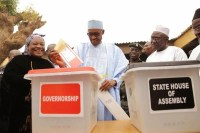 Nigeria's President-elect and his wife pictured casting their votes 