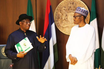 Photos And Full Text Of President Goodluck Ebele Jonathan's Remarks At The Presentation Of Handing-Over Notes To President-Elect Muhammadu Buhari