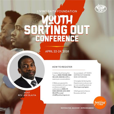 Lagos Youth Sorting Out Conference with Rev. Joe Olaiya of Living Faith Foundation.