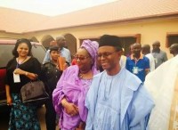 Nasir El-Rufai and his beautiful wife, Hadiza pictured arriving a polling booth in Kaduna State this morning