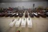 Coffins of hundreds of African refugees who drowned off European Union coasts