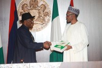 Photos And Full Text Of President Goodluck Ebele Jonathan's Remarks At The Presentation Of Handing-Over Notes To President-Elect Muhammadu Buhari