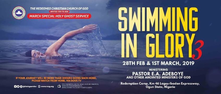 RCCG March 2019 Special Holy Ghost Service. Swimming in Glory 3.