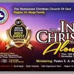 Prayer Points By Pastor E A Adeboye From 14th RCCG Abuja Special Holy Ghost Service 2015. In Christ Alone