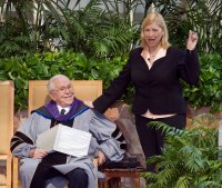 FILE - In this Oct. 24, 2010 file photo, Sheila Schuller Coleman, right, stands next to her father, Robert H. Schuller,