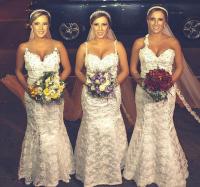 Photos: Diovane Moraes/Everton Rose Associates. Identical Triplets Sisters Marry on the Same Day, in the Same Ceremony, in the Same Dress