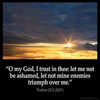 Psalms_25-2: O my God, I trust in thee: let me not be ashamed, let not mine enemies triumph over me