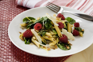 Pasta Salad and Spinach