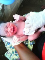 Woman gives birth on the streets of Lagos (Photo)