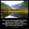Jeremiah_29-11-1: For I know the thoughts that I think toward you, saith the LORD, thoughts of peace, and not of evil, to give you an expected end