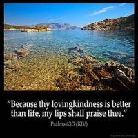 Psalms_63-3: Because thy lovingkindness is better than life, my lips shall praise thee.