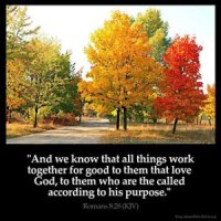Romans_8-28: And we know that all things work together for good to them that love God, to them who are the called according to his purpose