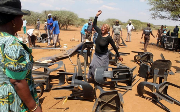 Notorious Pastor Penuel Mnguni Of South Africa, Beaten, Tied Up And His Church Burnt Down