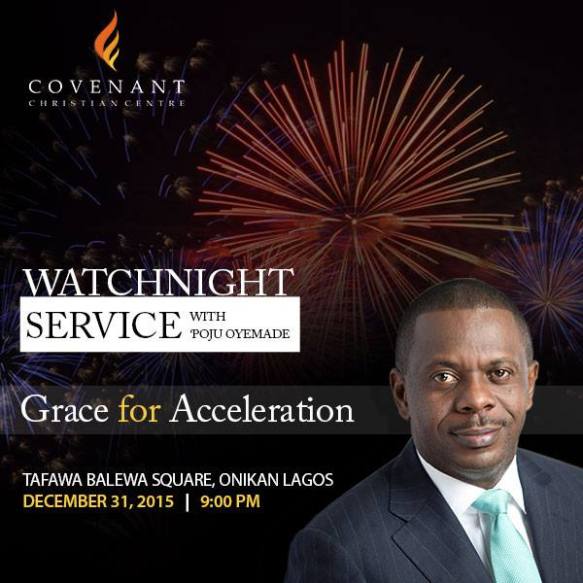 Join Pastor Poju Oyemade for our Cross Over Service