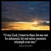 Psalms_25-2: O my God, I trust in thee: let me not be ashamed, let not mine enemies triumph over me
