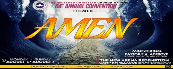 PROGRAMME RCCG 64th Annual Convention. August 2016.