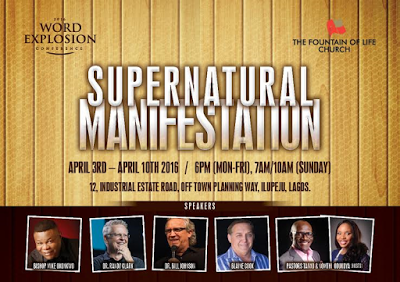 Supernatural Manifestation. The Fountain Of Life Church Annual Word Explosion Conference.