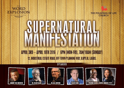Supernatural Manifestation. The Fountain Of Life Church Annual Word Explosion Conference.