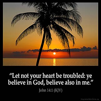 John_14-1: Let not your heart be troubled: ye believe in God, believe also in me