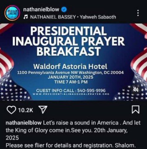 Pastor Nathaniel Bassey to minister at the Presidential Inaugural Prayer Breakfast of President Trump