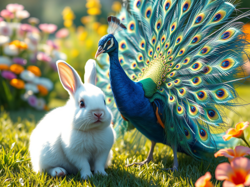 White Rabbits and Peacocks