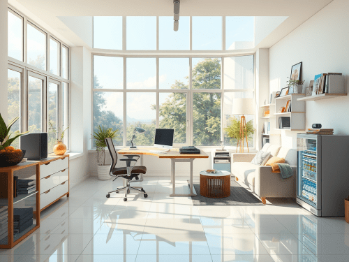 You get to build your perfect space for reading and writing. What’s it like?